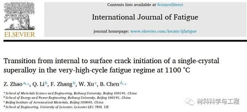 北航 ijf 国产二代镍基单晶合金超高周疲劳裂纹萌生竞争机制